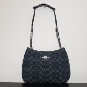 NWT! COACH PENELOPE SHOULDER BAG IN SIGNATURE BLACK DENIM